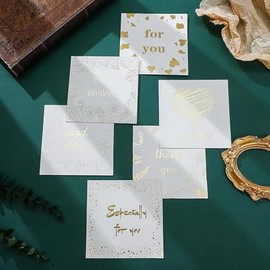 Toplive Greeting Cards with Envelopes, 18 Pack Kindness Appreciation Gratitude Greeting Note Cards with Gild Font 6 Style Greeting 3.9x3.9 inch for Weeding Graduation All Occasions (Bless)