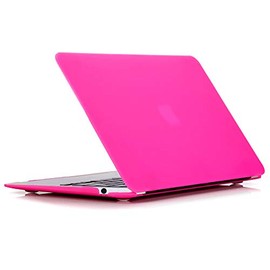 Ruban case for MacBook Air 13 Inch A2337 (M1) / A2179 / A1932 (2021 2020 2019 2018 Release) - Snap On Hard Shell Case Cover for MacBook Air 13 Retina Display with Touch ID, Hot Pink