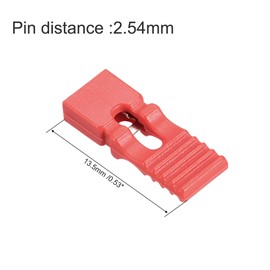 sourcing map 50pcs 2.54mm Pin Header Jumper Cap Lengthened Short Circuit Connection Cap Mini Micro Jumper Bridge Plug Red