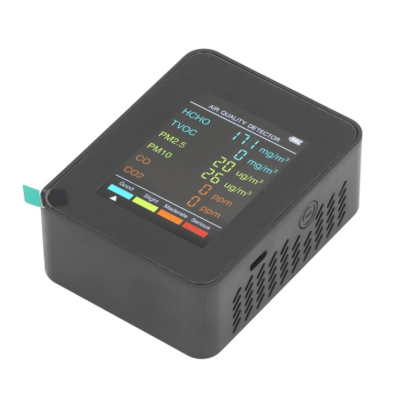 Air Quality Monitor Portable LCD Backlight Screen CO2 TVOC HCHO