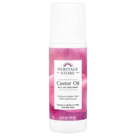 Castor Oil Roll-On Treatment 3 fl oz (89 ml) – Hydrating Skin & Hair Oil, Easy Application Roll-On Moisturizing Care for Daily Use