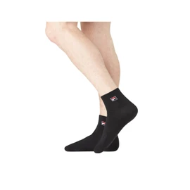 Fila Calzini Uomo e Donna 43-46, Cotone Set di 6, Nero N1