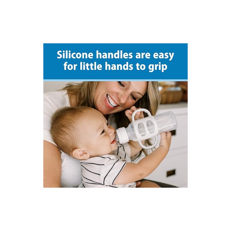 Dr. Brown's Milestones Narrow Sippy Spout Bottle with 100% Silicone,
