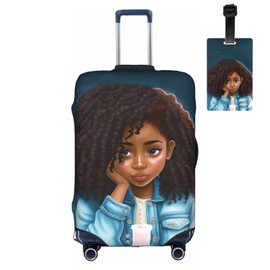 Suitcase covers for luggage tsa approved luggage cover for Suitcase Washable Suitcase Protector Anti-scratch Suitcase cover Medium African American Black Girl
