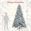 DREAMADE 9FT Flocked Christmas Tree, Artificial Xmas Tree w/PVC Needles,
