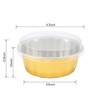 Beasea Disposable Ramekins with Lids, 8 oz 50 Pack Golden