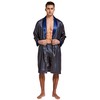 Tony & Candice Men's Satin Robe Lightweight Long Sleeve Silk
