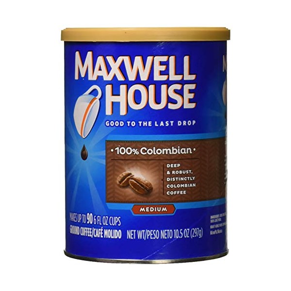 Maxwell House 100 Percent Colombian Coffee, 10.5 Ounce - 6 per case.