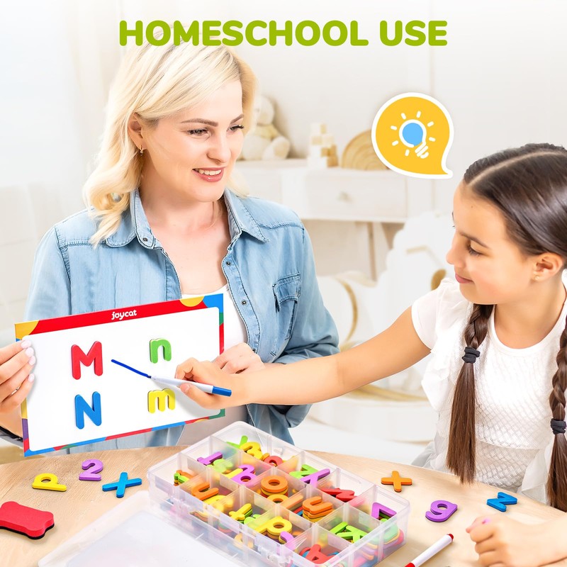 Gamenote Classroom Magnetic Alphabet Letters Kit 178Pcs with Double Side