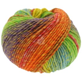LANA GROSSA Colors for You Voluminous Wick Yarn with Colour Gradient, Hand Knitting Yarn Made of 55% Virgin Wool and 45% Polyacrylic, 50 g Wool for Knitting and Crocheting, 90 m Yarn