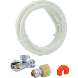 SharkBite Toilet Connection Kit with Straight Stop, Push to Connect Brass Plumbing Fittings, PEX Pipe, Copper, CPVC, PE-RT, 25539