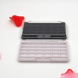 2PCS 24 Grids Empty Refillable Container Case Make Up Palette for Beauty Cosmetic Lipstick Lip Balm Eyeshadow Rouge White Black