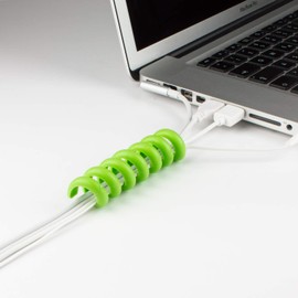 CABLE CANDY Snake - 2 Pack Reusable Cable Bundler Cable Management for Home and Office Cable Organiser Cable Spiral Cable Protector Cable Tube Up to 50mm Diameter Green