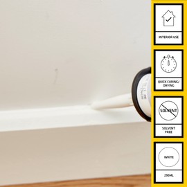 Everbuild FLEX-EBD Flexible Decorators Filler, White, 290 ml