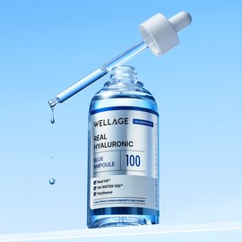 Wellage [2-piece set] Wellage Real Hyaluronic Blue 100 Ampoule (100ml) + Hyper PDRN Repair Ampoule (30ml) / [2종세트] 웰라쥬 리얼 히알루로닉 블루 100 앰플 (100ml) + 하이퍼 PDRN 리페어 앰플 (30ml)