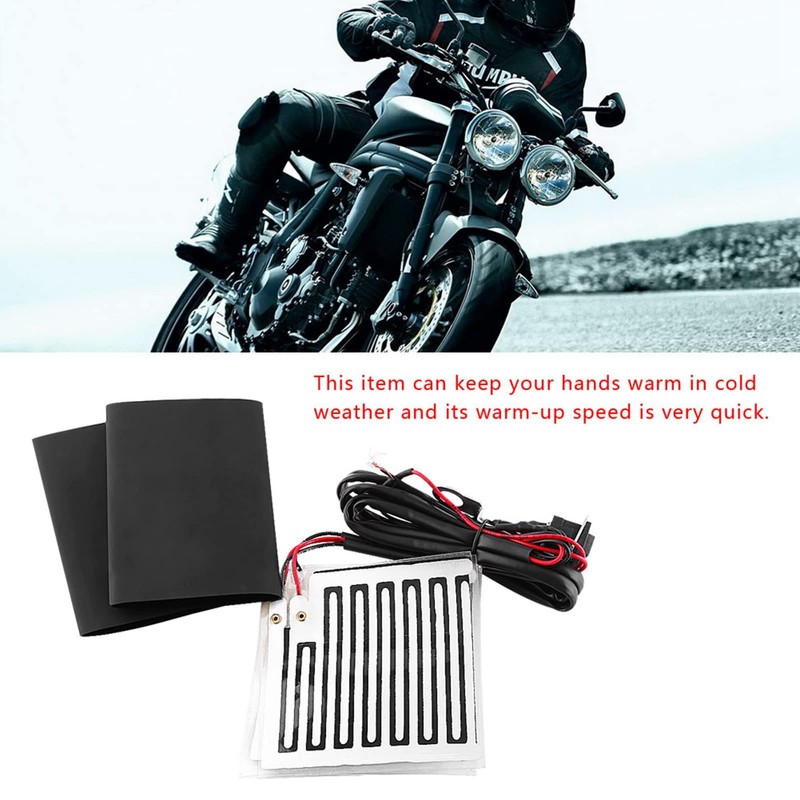 Moofey 12v Heated Motorcycle Grips, Handlebar Pad Fits Universal Grip
