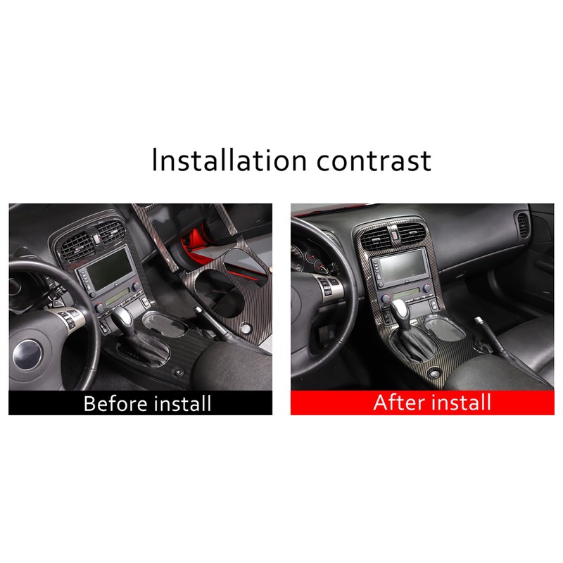 PIUGILH Car Console Gear Shift Panel Trim Cover for Corvette