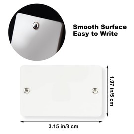 Temlum 18Pcs Acrylic Basket Labels for Storage Bins, Tie On Basket Tags with Chalk Marker Removable Wicker Labels Pantry Storage Baskets Labels (Rectangle, White)