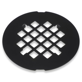 Snap-in Black Shower Drain Cover, 4 Inch Shower Drain Strainer Replacement, Durable Stainless Steel Black Showers Drains, Showers Drains Cover Round for Bathroom Kitchen
