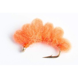 Blue Wing Olive Sucker Spawn Streamer Fly, 6 Pack (Steelhead Orange,#10)