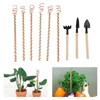 6PCS Electroculture Plant Stakes 10 Inch Natural Wood Stake Wrapped