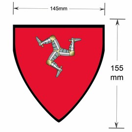 AK Giftshop Isle Of Man Pennant Flag Bunting Birthay Wedding Events Decorations - 12pcs / 2.5m Ribbon