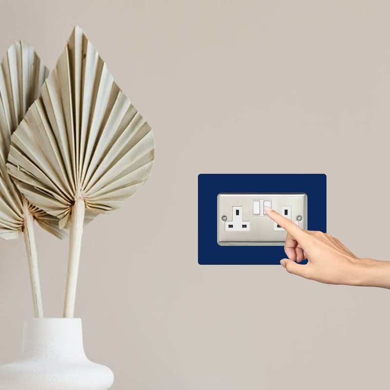 5X Double Socket Surround, Acrylic Back Panel or Plate, Protect