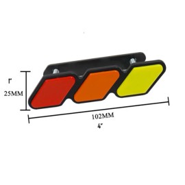 Unbranded Red Retro Racing Liveries Tri-colors Style Badge Emblem For Toyota Lexus Grille