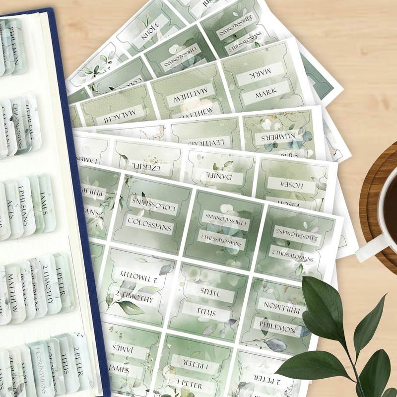 72Laminated Bible Tabs,Large Print Laminated for Study Bible,Include 67Bible Index