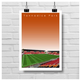 GroundDesigns DUNDEE UNITED Football Gift TANNADICE PARK Stadium Art Unframed A3 Print DUFC