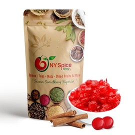 NY Spice Shop Cinnamon Candy - 1 Pound Cinnamon Discs Hard Candy - Cinnamon Bulk Hard Candy - Red Hot Cinnamon Candy Disks for Party Decorations