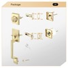 Leydebong Keyed Different Crystal Glass Entry Door Knob and Single