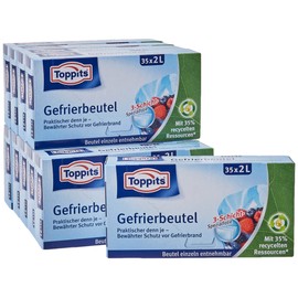 Toppits Gefrierbeutel 2 Liter Transparent, 35 Stück