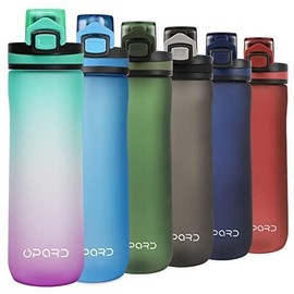 Opard Sports Drinking Bottle 600 ml – Water Bottle Made from Tritan BPA-Free, Leak-Proof Sports Bottle, Plastic Water Bottle with Strainer – Open with 1 Click – for Children, School, Sports, Bike,