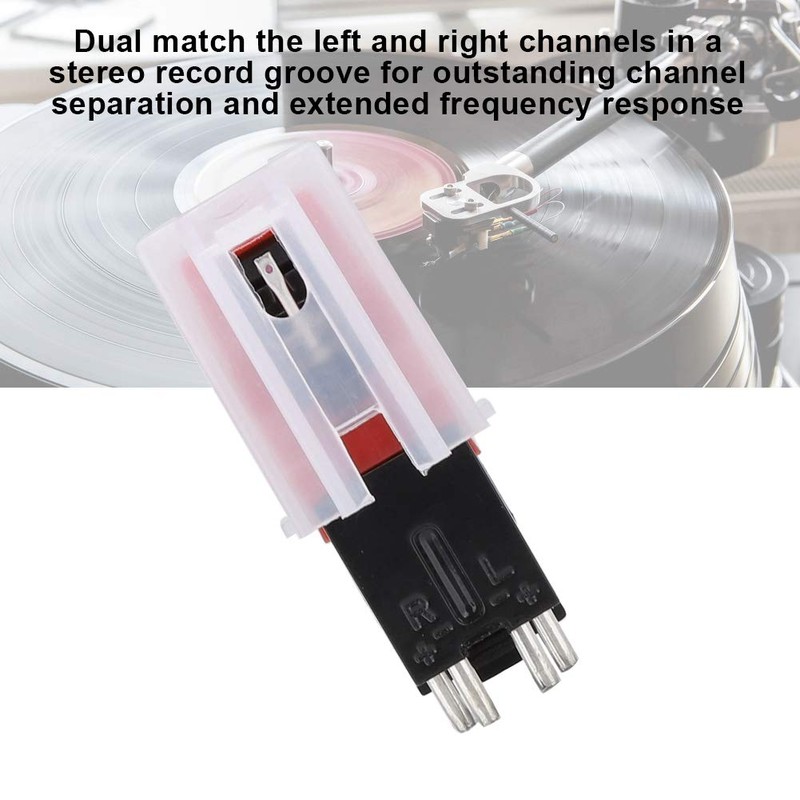 Turntable Needle, Dual Needle Turntable Pen for Turntable, LP, Phonograph,