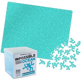 Impossible Ocean - Unique Jigsaw Puzzle - Blue Transparent Acrylic 240 Pieces Non-Repeat Shape - Difficult Puzzle for Adults - Clear Hard Interest Puzzle by GEMTURT (Ocean 240 Pieces)
