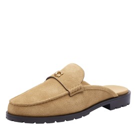 Coach Women's Jocelyn Backless Loafer, Tan, 7.5