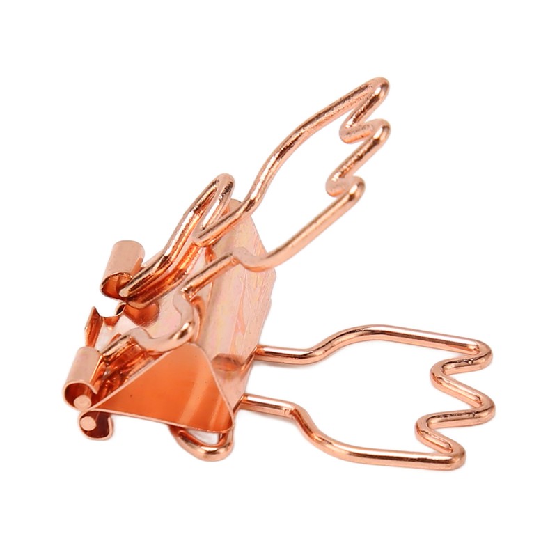 100Pcs Rose Gold Hollowed Long Tail Binder Paper Clips Beautiful