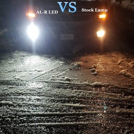 Alla Lighting 5200lm 9145 H10 LED Fog Lights Bulbs, 6000K Xenon White Extreme Super Bright 9140 9155 9040 12V LEDs Replacement, AL-R Version