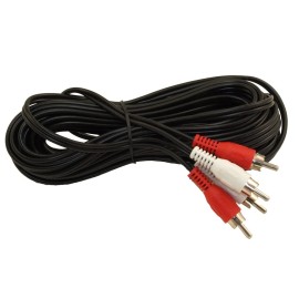 My Cable Mart 25ft 2 Wire RCA Audio Cables  Male/Male (General Duty)
