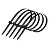 Black Cable Zip Ties, 100 Pack Plastic Nylon Self Locking