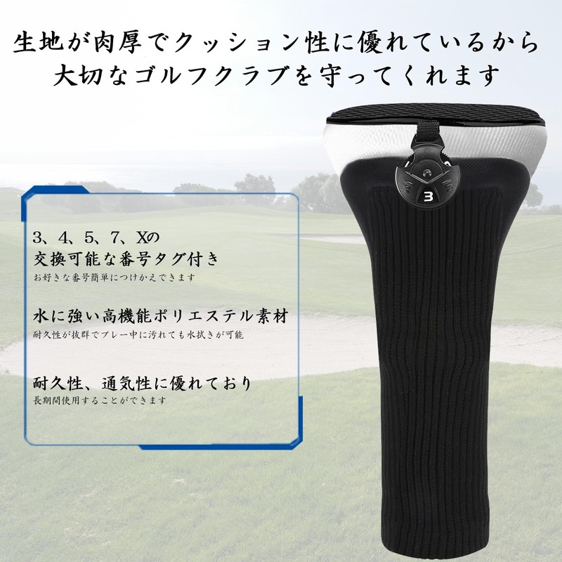 Golf Head Covers 3pcs/4pcs Golf Club Head Covers Lightweight Dustproof