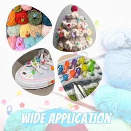 Quacc 150 PCS Knitting Crochet Locking Stitch Markers with Storage Box, Crochet Pin Yarn Marking Stitch Row Counters Clips for Crocheting DIY Craft (10 Colors)