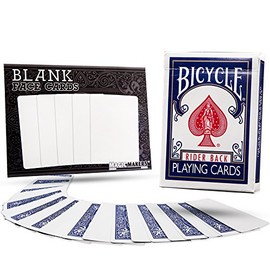 Baraja de Cartas para Bicicleta con Cara en Blanco