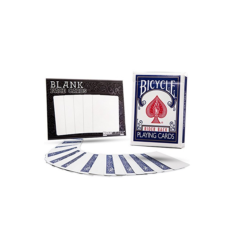 Baraja de Cartas para Bicicleta con Cara en Blanco