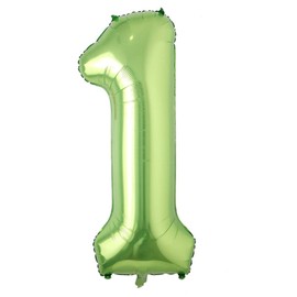 40 inch Large Green Foil Number 0-9 Helium Balloons Figures Ball Baby Shower Happy Birthday Party Wedding Decoration Supplies (40 inch Green 1)