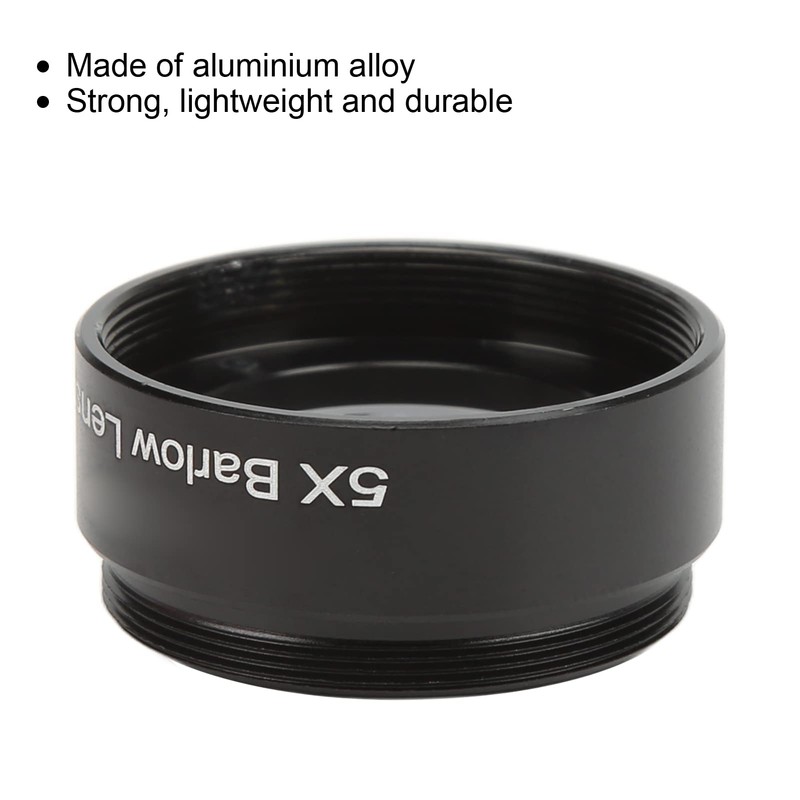 ASHATA Barlow Lens 5X,1.25 Inch Barlow Lens with M28.6 Threaded