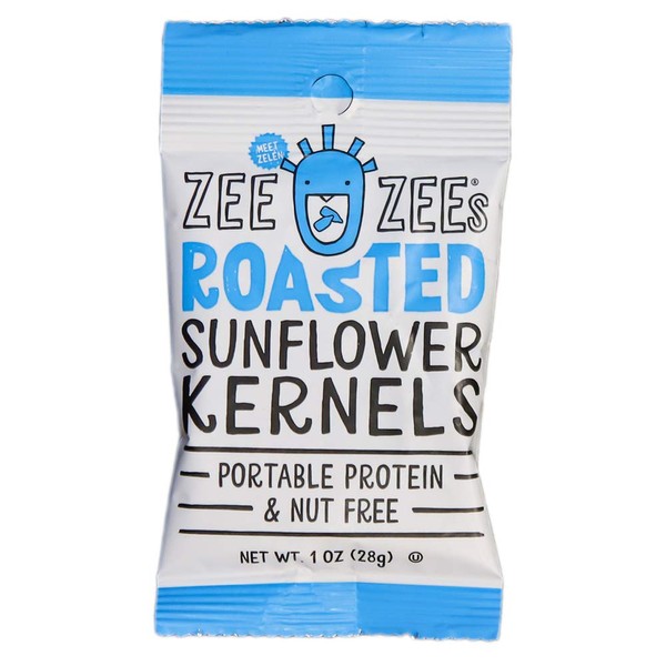Zee Zees Roasted Salted Sunflower Kernels, Nut Free, Plant Protein, 1 oz, 48 pack
