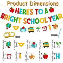 School Opening Banner Decoration, Welcome School Decorations, Celebrating The Start With Hanging Decorations For Home Classroom Office Party Supplies