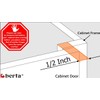 Berta 10-Pack, 1/2" Overlay Hinges, 45mm Stainless Steel Quiet 3D